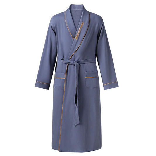 Dark Blue-Gray Full Cotton Robes