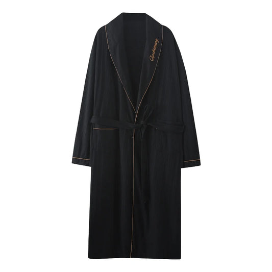 Black Full Cotton Robes